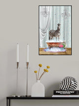 Zebra &amp; Bubbles Poster och Canvastavla