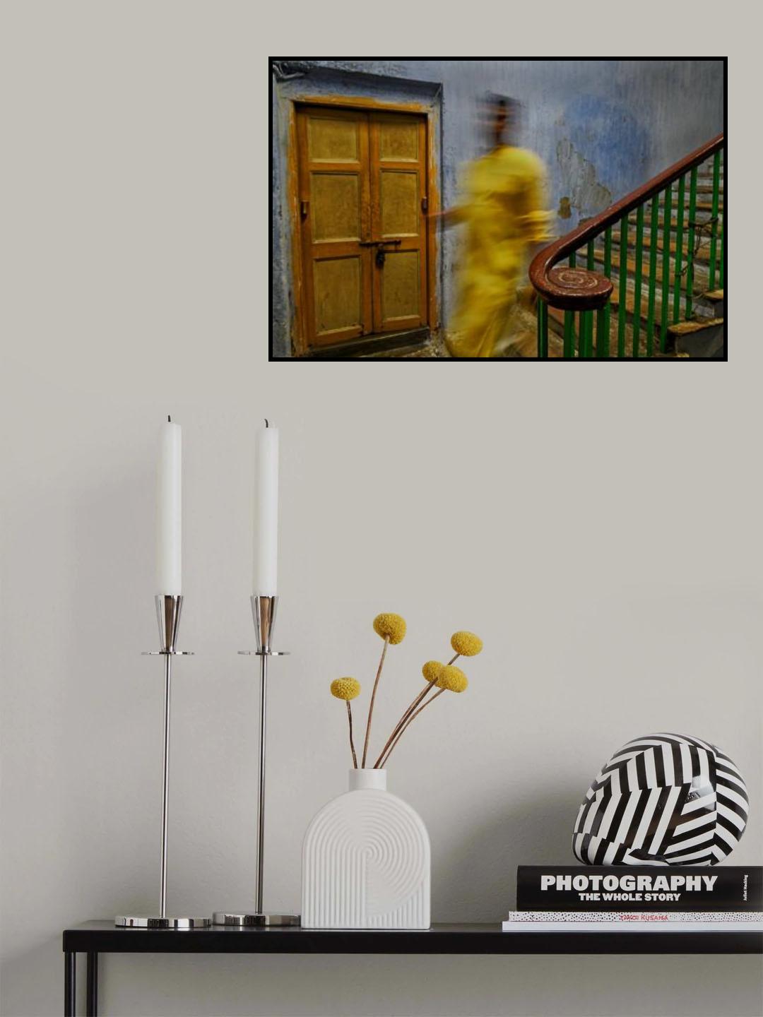 Man in stair case Poster och Canvastavla
