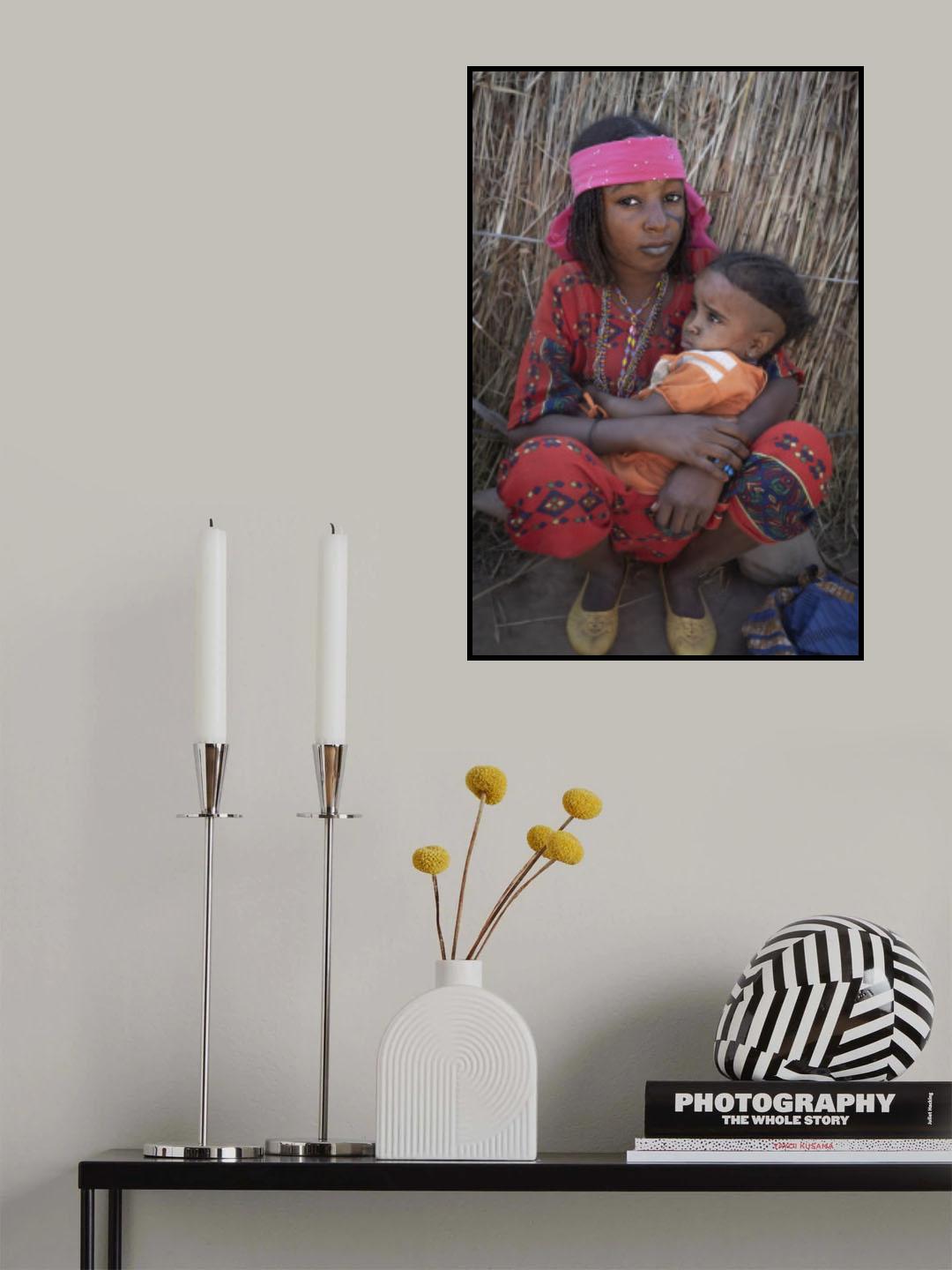 at a fulani village, in Faro Valley, Cameroon Poster och Canvastavla