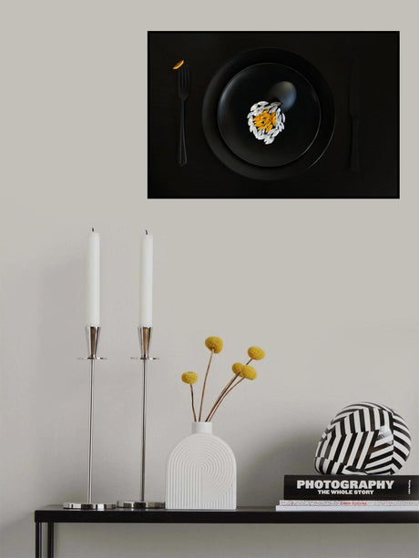 A soft-boiled egg  (The black plate project) Poster och Canvastavla