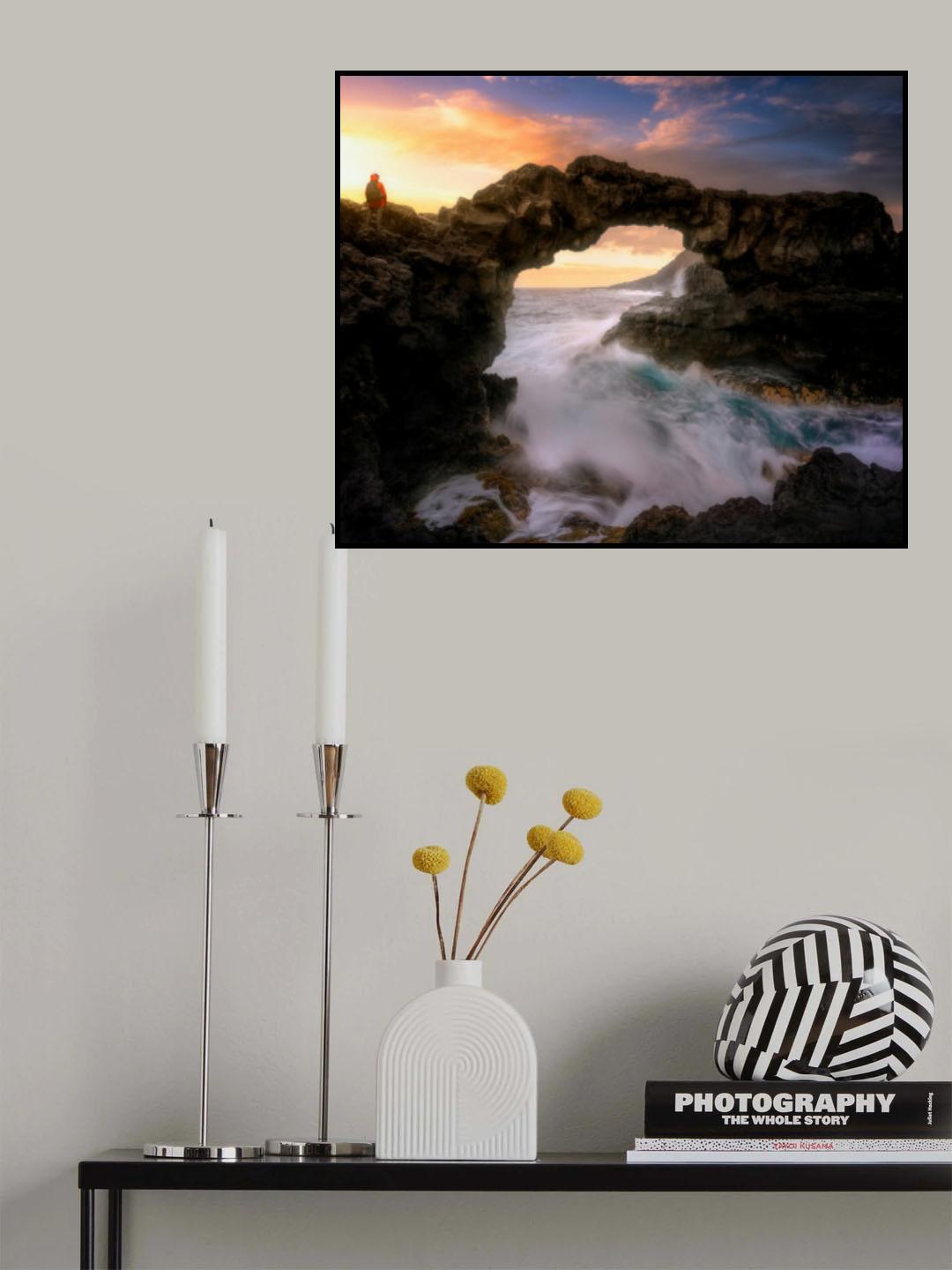 Rock bridge at sunset 7R26220 Poster och Canvastavla