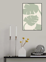 Monstera Sage Green Poster och Canvastavla