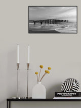 old pier and dramatic landscape Poster och Canvastavla