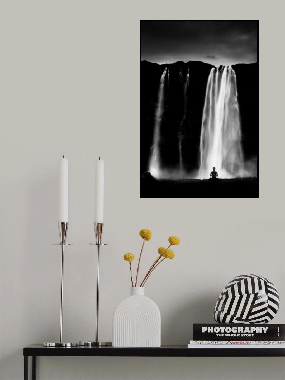 Waterfall Meditation Poster och Canvastavla