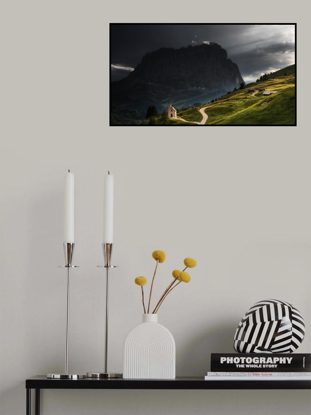 Chapel and cottages Poster och Canvastavla