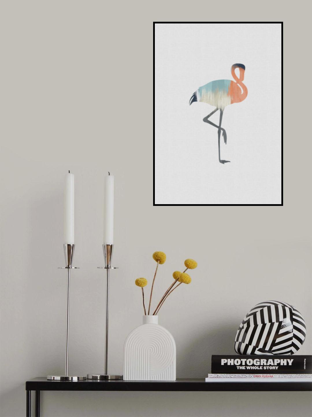 Pastel Flamingo Poster och Canvastavla