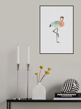Pastel Flamingo Poster och Canvastavla