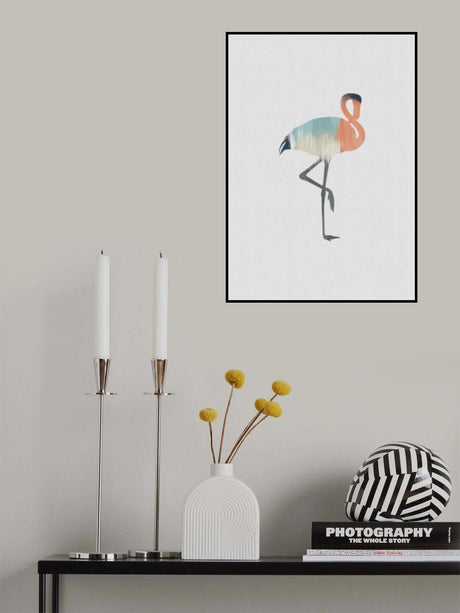Pastel Flamingo Poster och Canvastavla