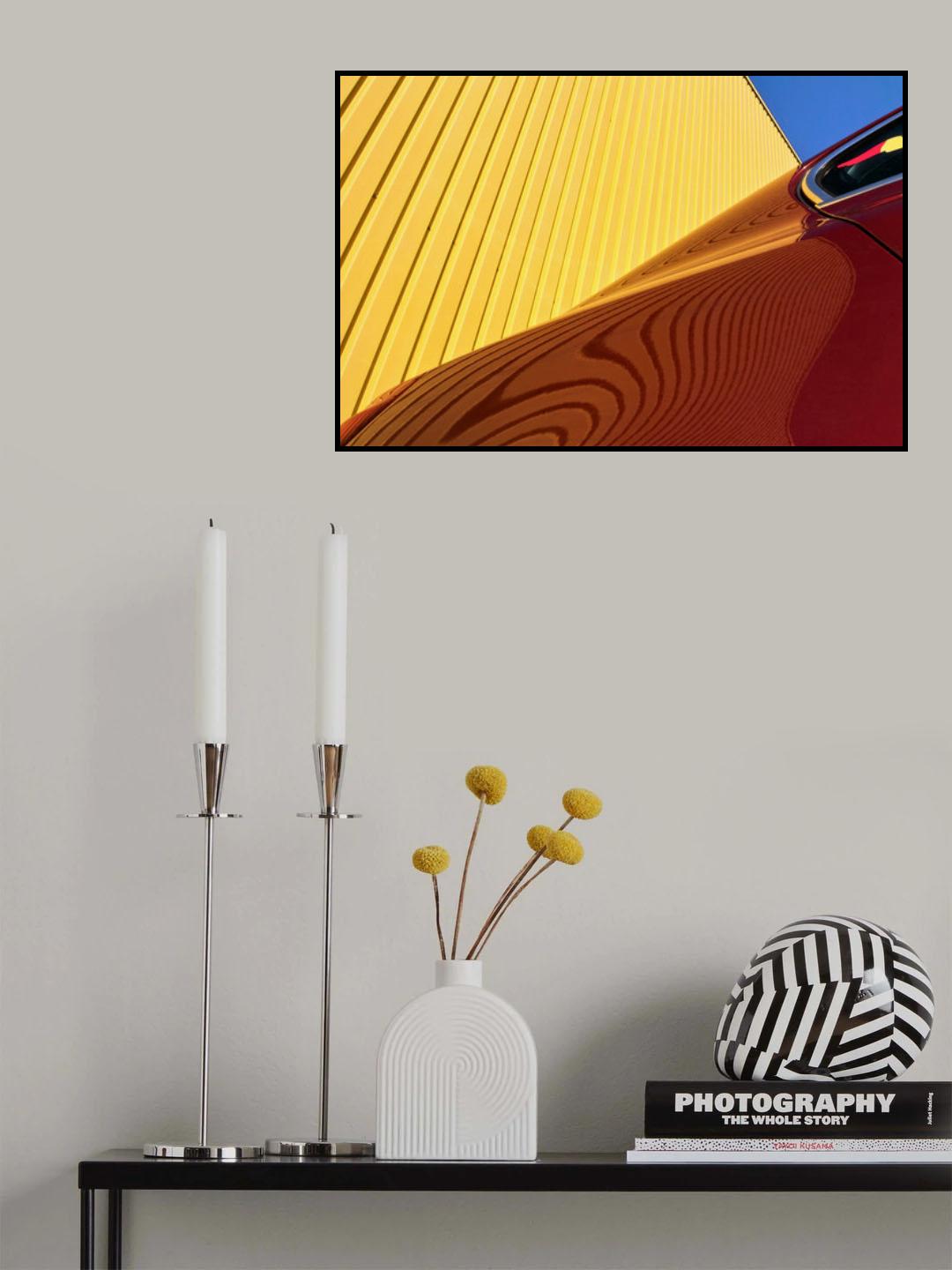 the colours of Belgium under a blue sky Poster och Canvastavla