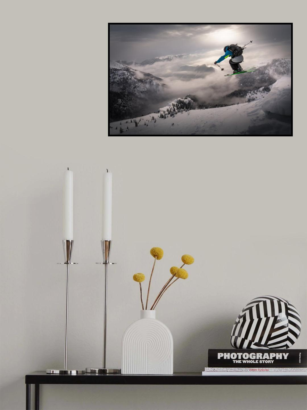 Backcountry skiing Poster och Canvastavla