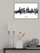 Queens New York Skyline Poster och Canvastavla
