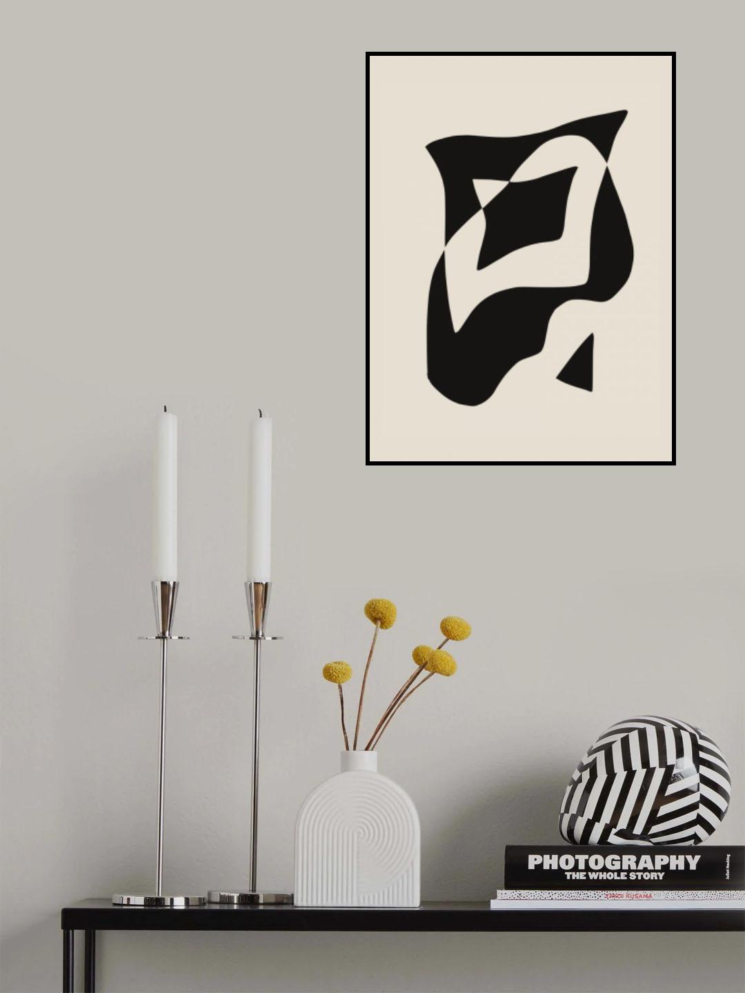 Strips of Black Poster och Canvastavla
