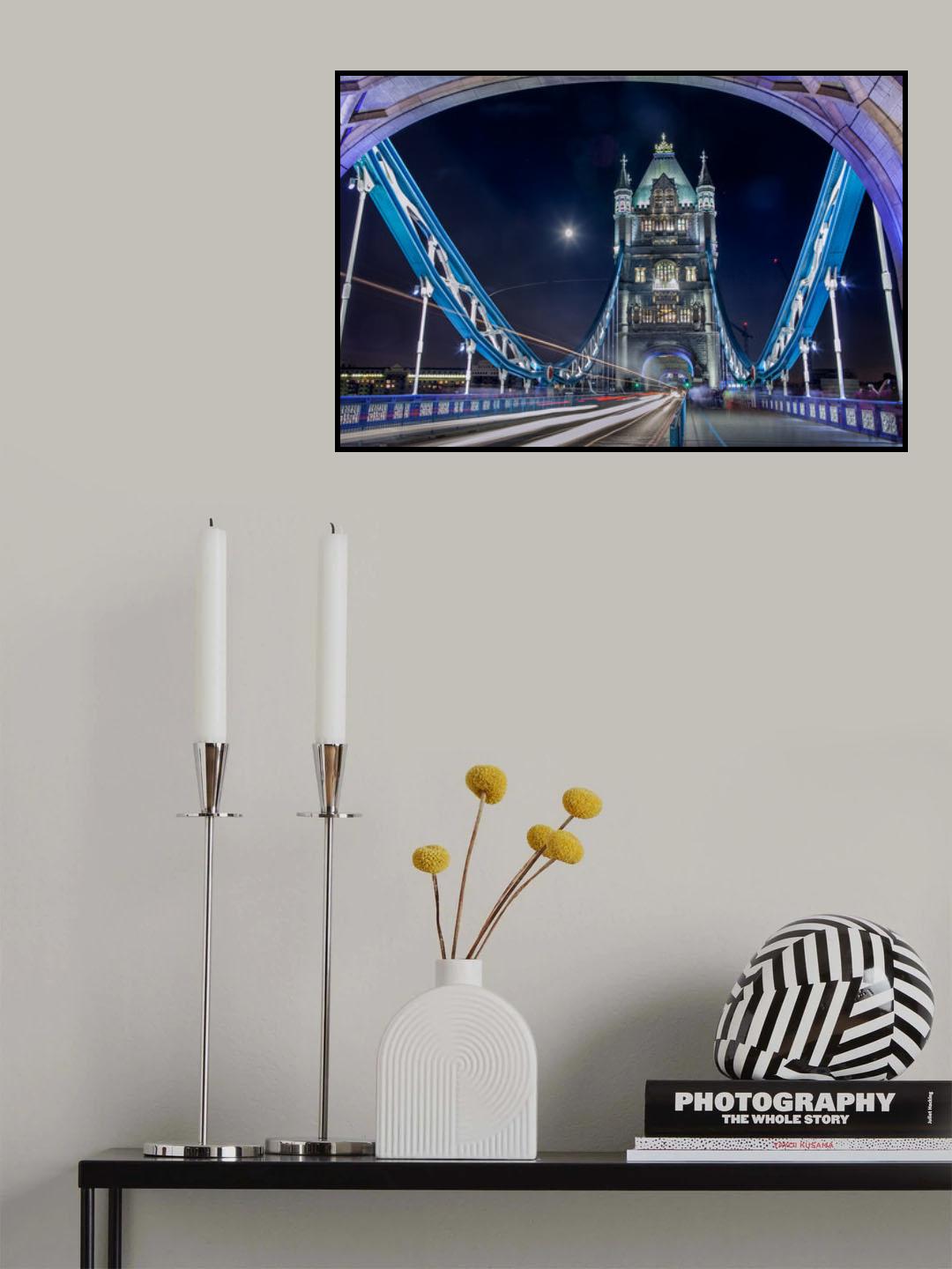 London Bridge at Night Poster och Canvastavla