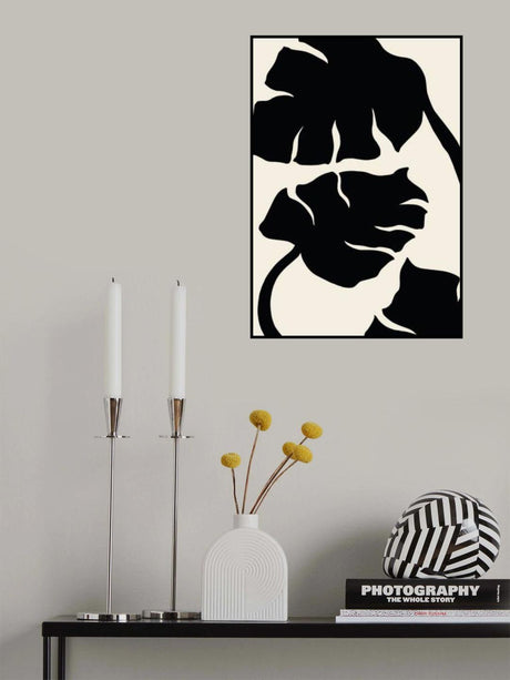 Monstera Black Poster och Canvastavla
