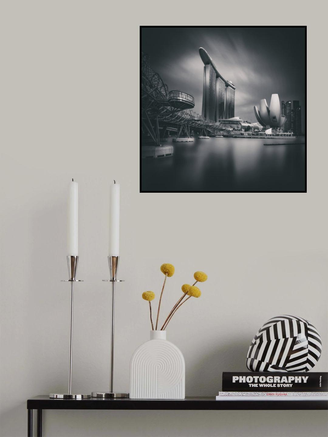 Singapore  skyline Poster och Canvastavla