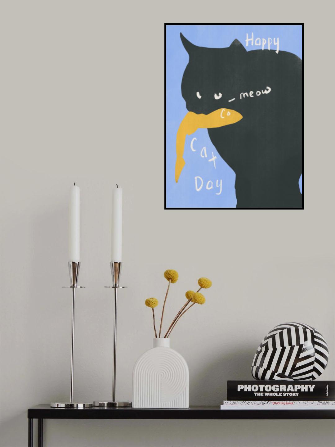 Happy Cat Poster och Canvastavla