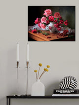 Still life with roses and berries Poster och Canvastavla