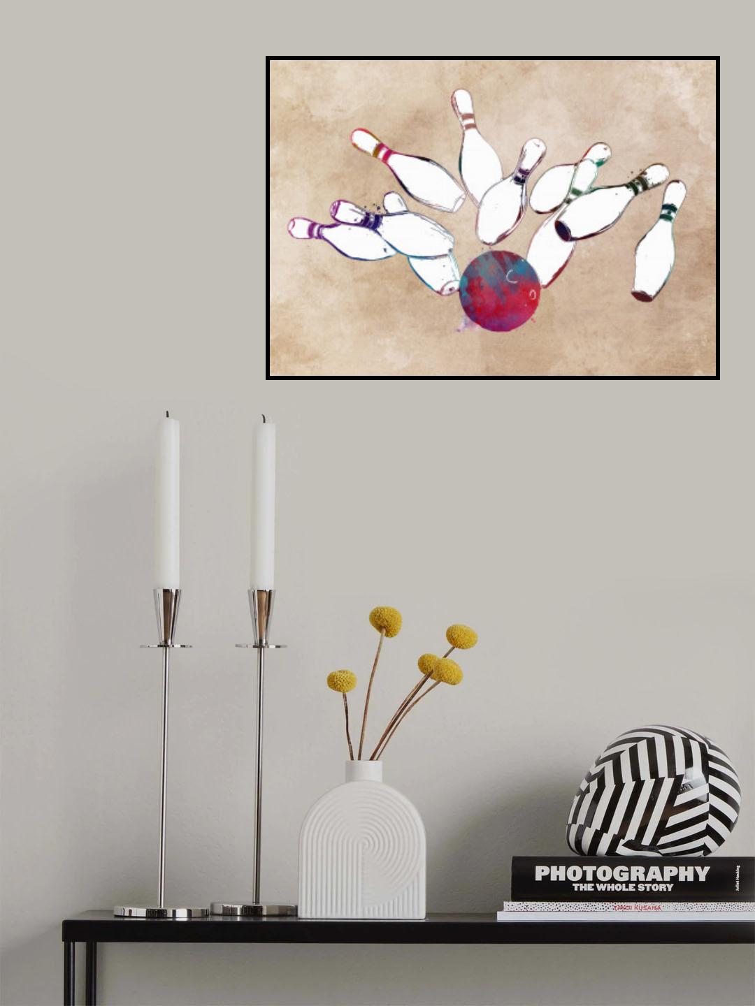 Bowling Sport Art 3 Poster och Canvastavla