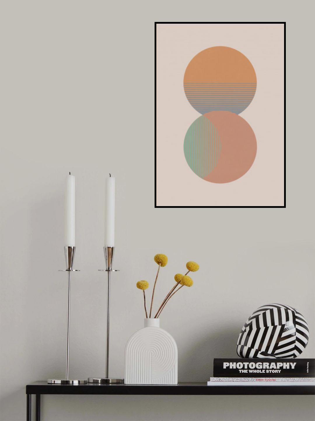 Circle Sun & Moon Colour Poster och Canvastavla