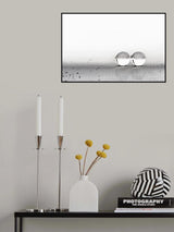 Concept with balls on fantasy background Poster och Canvastavla