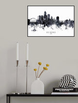 Des Moines Iowa Skyline Poster och Canvastavla