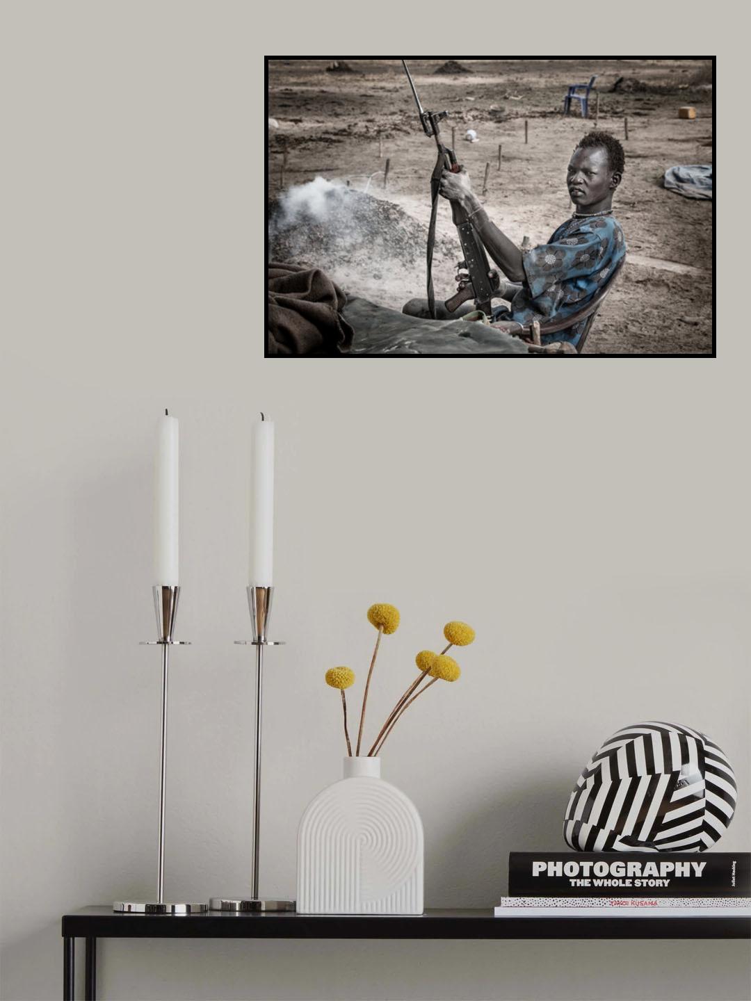 In a mundari tribe camp - South Sudan Poster och Canvastavla