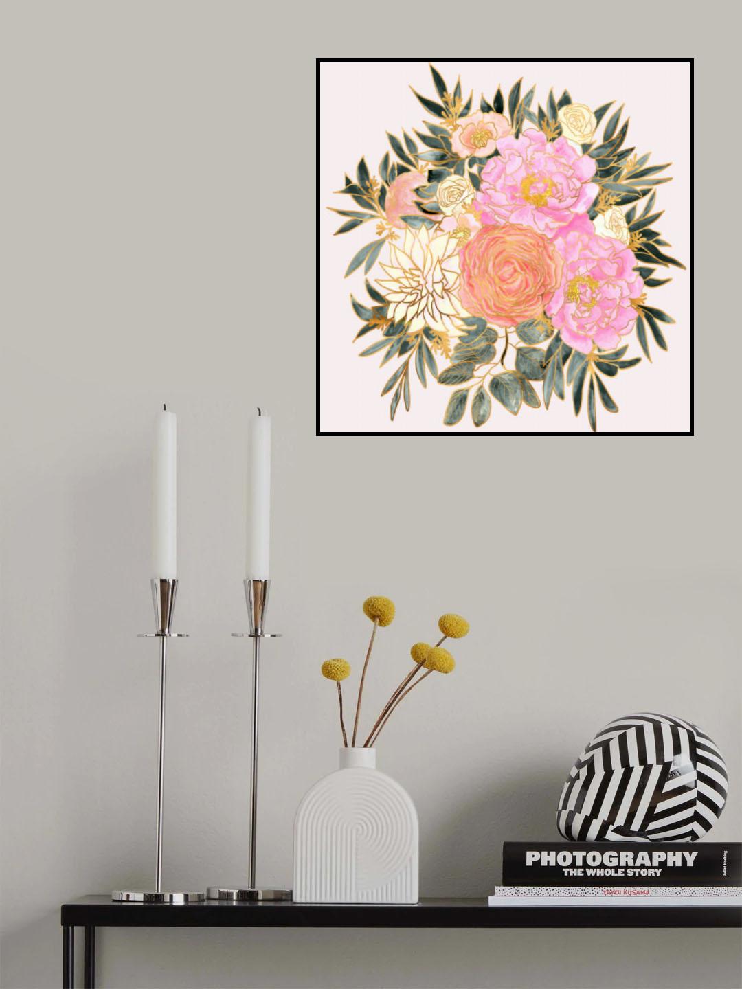 Nanette floral bouquet in pastels Poster och Canvastavla
