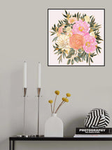 Nanette floral bouquet in pastels Poster och Canvastavla