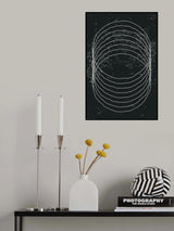 Black and White Circles Poster och Canvastavla
