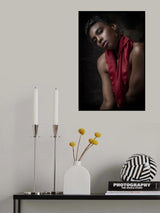 Red Scarf Poster och Canvastavla