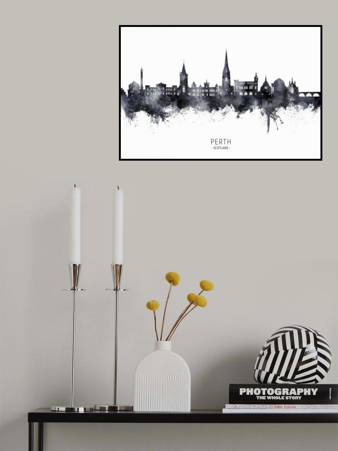 Perth Scotland Skyline Poster och Canvastavla