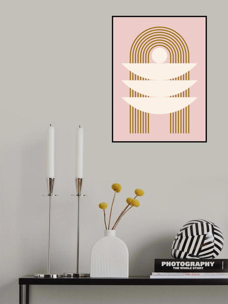 Mid Century In Pink Poster och Canvastavla