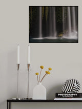 beautiful waterfall in the mountain Poster och Canvastavla