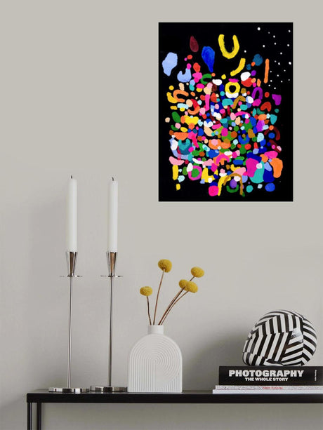 Rainbow Rain At Night Poster och Canvastavla