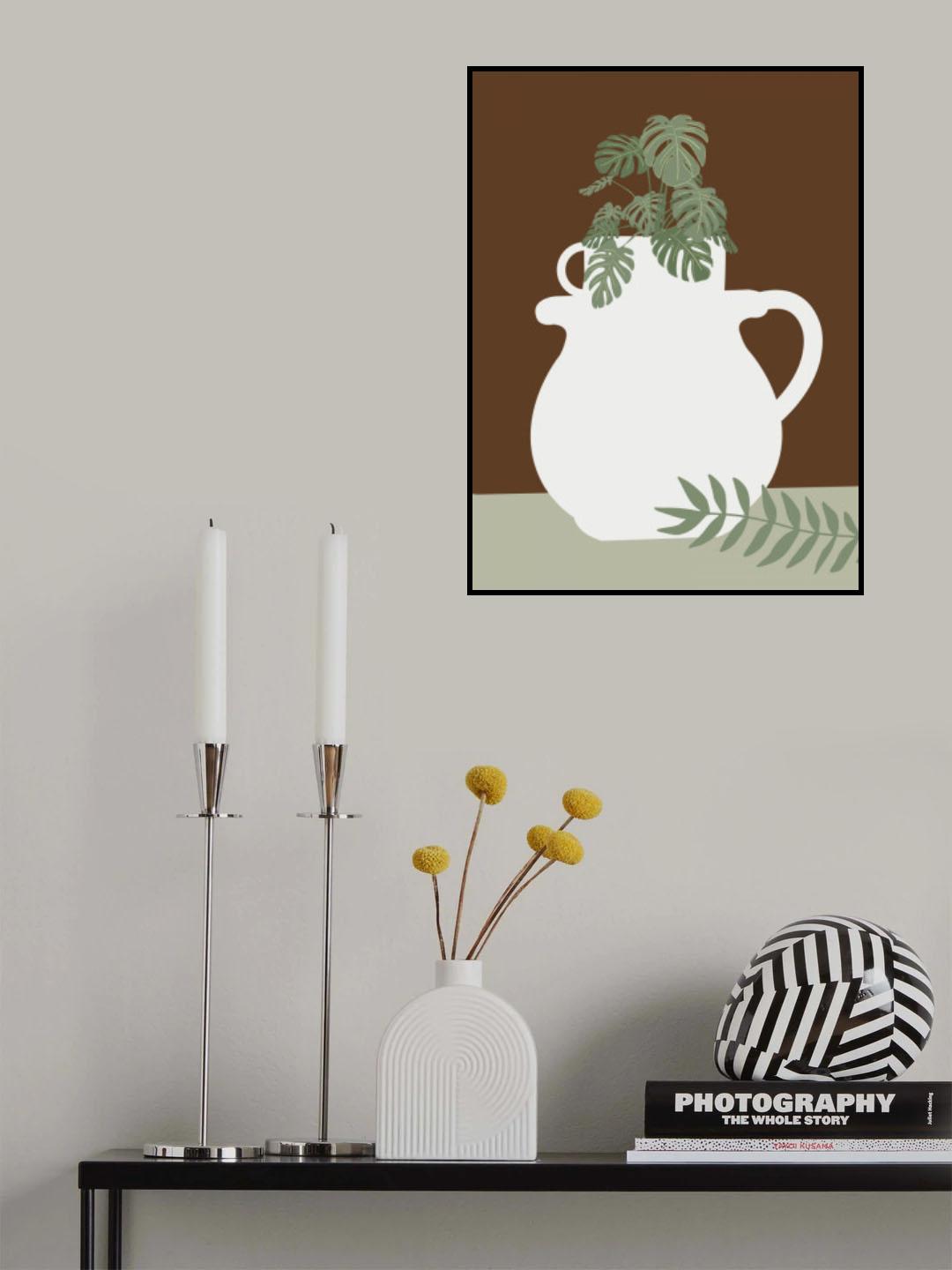 Still Life With White Vase Poster och Canvastavla