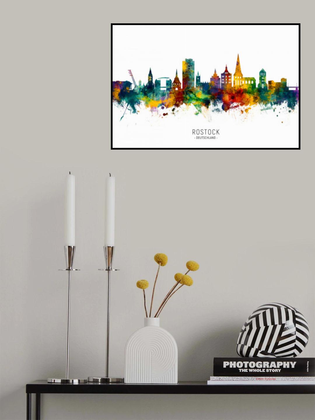 Rostock Germany Skyline Poster och Canvastavla