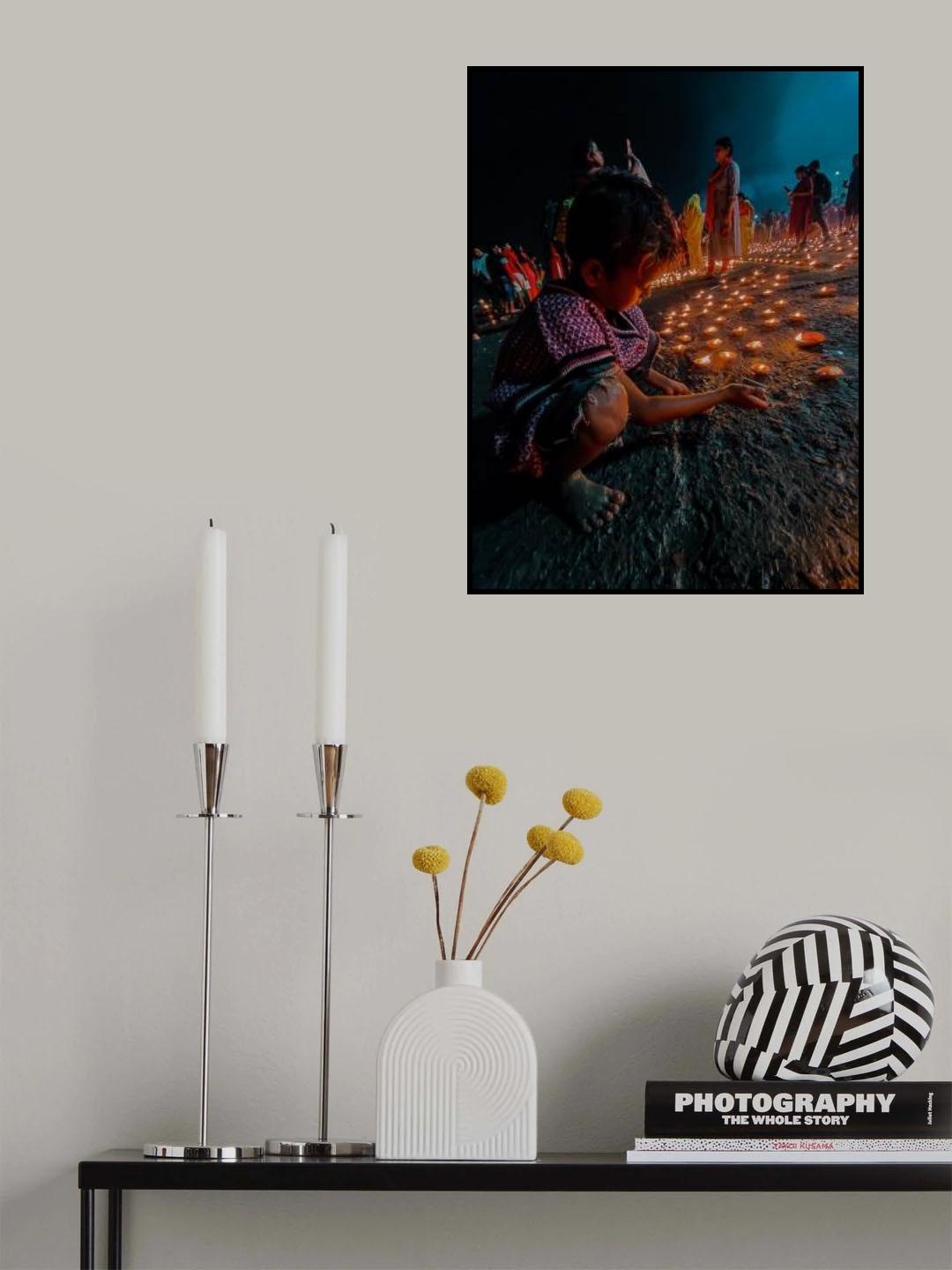 Fire on heart Poster och Canvastavla