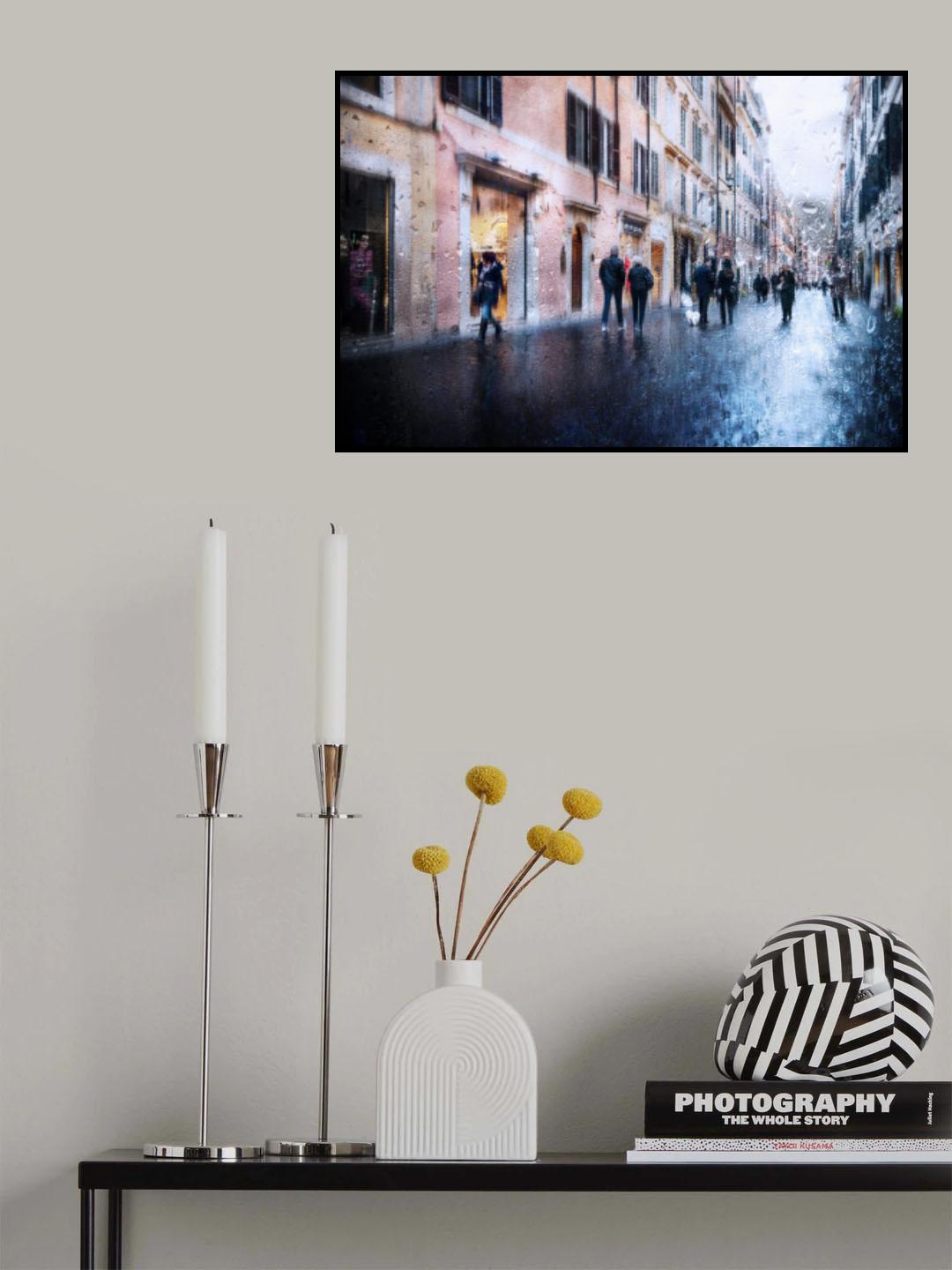 After the rain in the alleys of Rome Poster och Canvastavla