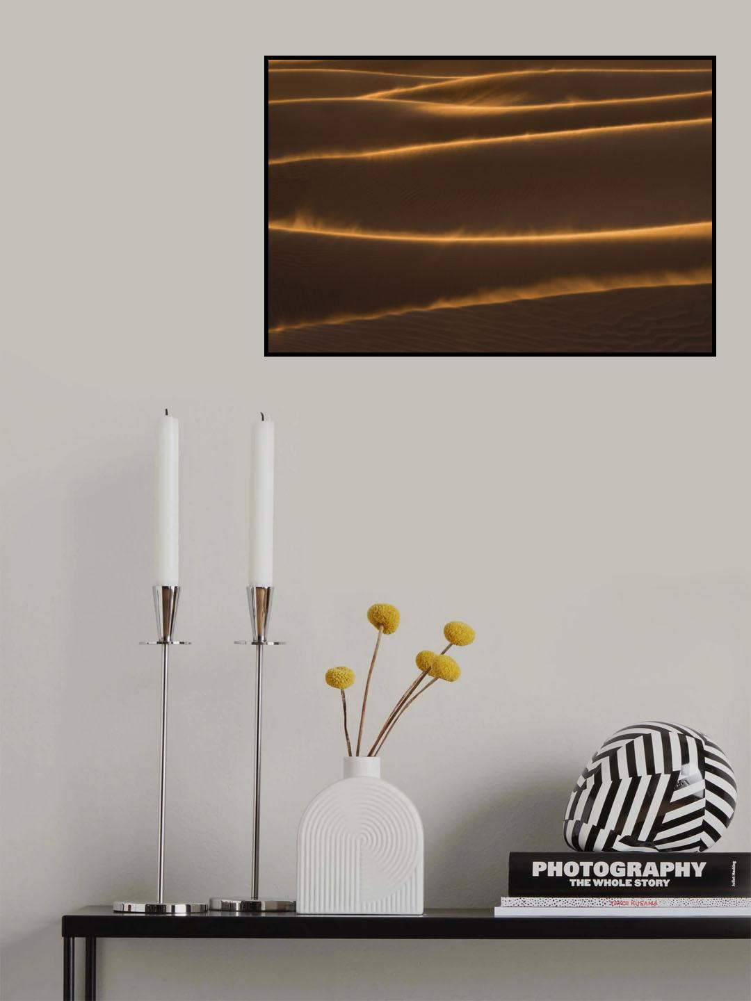 Golden Flare Sand Dunes Poster och Canvastavla