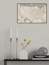 Highly detailed map of the United States, Gentry Poster och Canvastavla