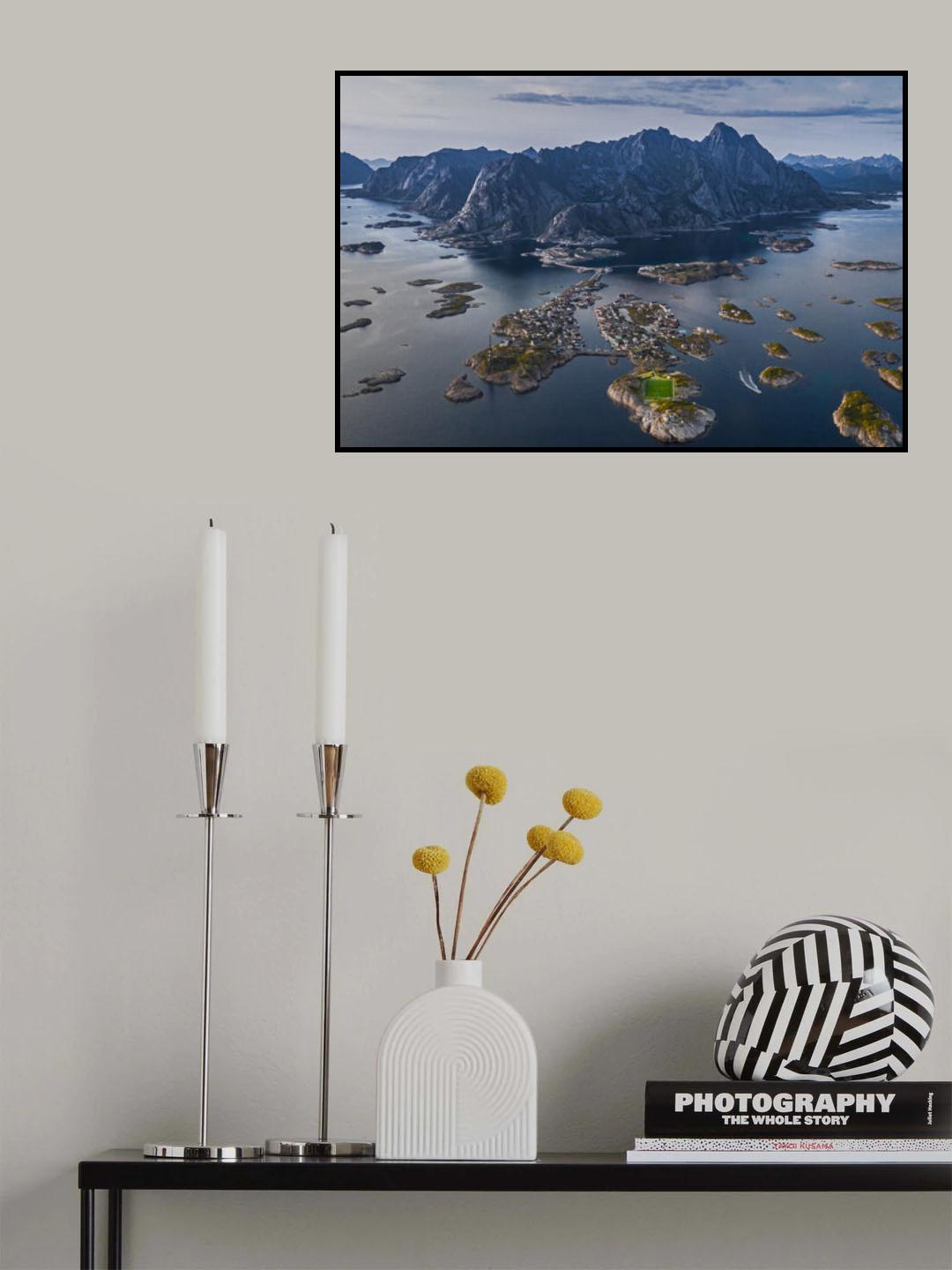 Football field on the edge of the world Poster och Canvastavla