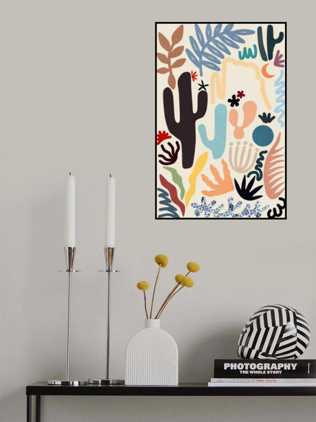 Desert Flora Colors and Shapes Poster och Canvastavla