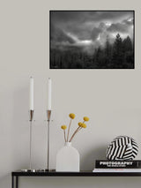 Foggy Yosemite Valley Poster och Canvastavla
