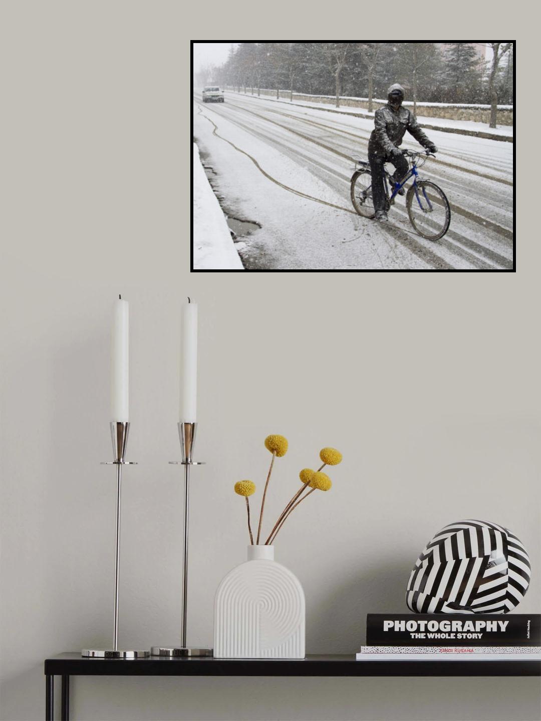 snow bike Poster och Canvastavla