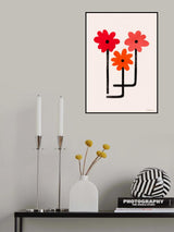 Red Hot Blooms Poster och Canvastavla