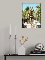 attractive woman in black bikini on summer vacation Poster och Canvastavla