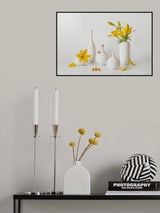 Blooming Lily and Sweet Cherry Poster och Canvastavla
