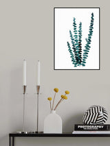 Teal watercolor eucalyptus I Poster och Canvastavla