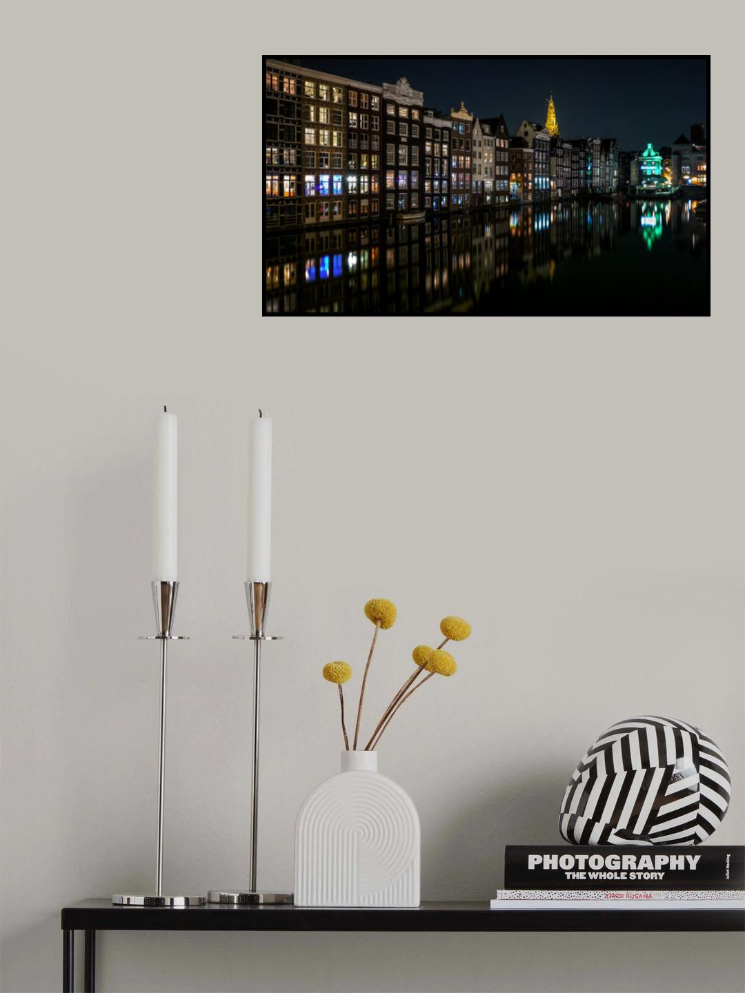 Damrak, Amsterdam Poster och Canvastavla