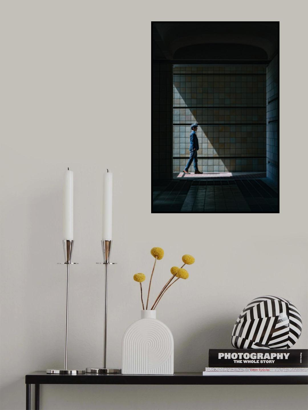 A man walking through the corridor Poster och Canvastavla